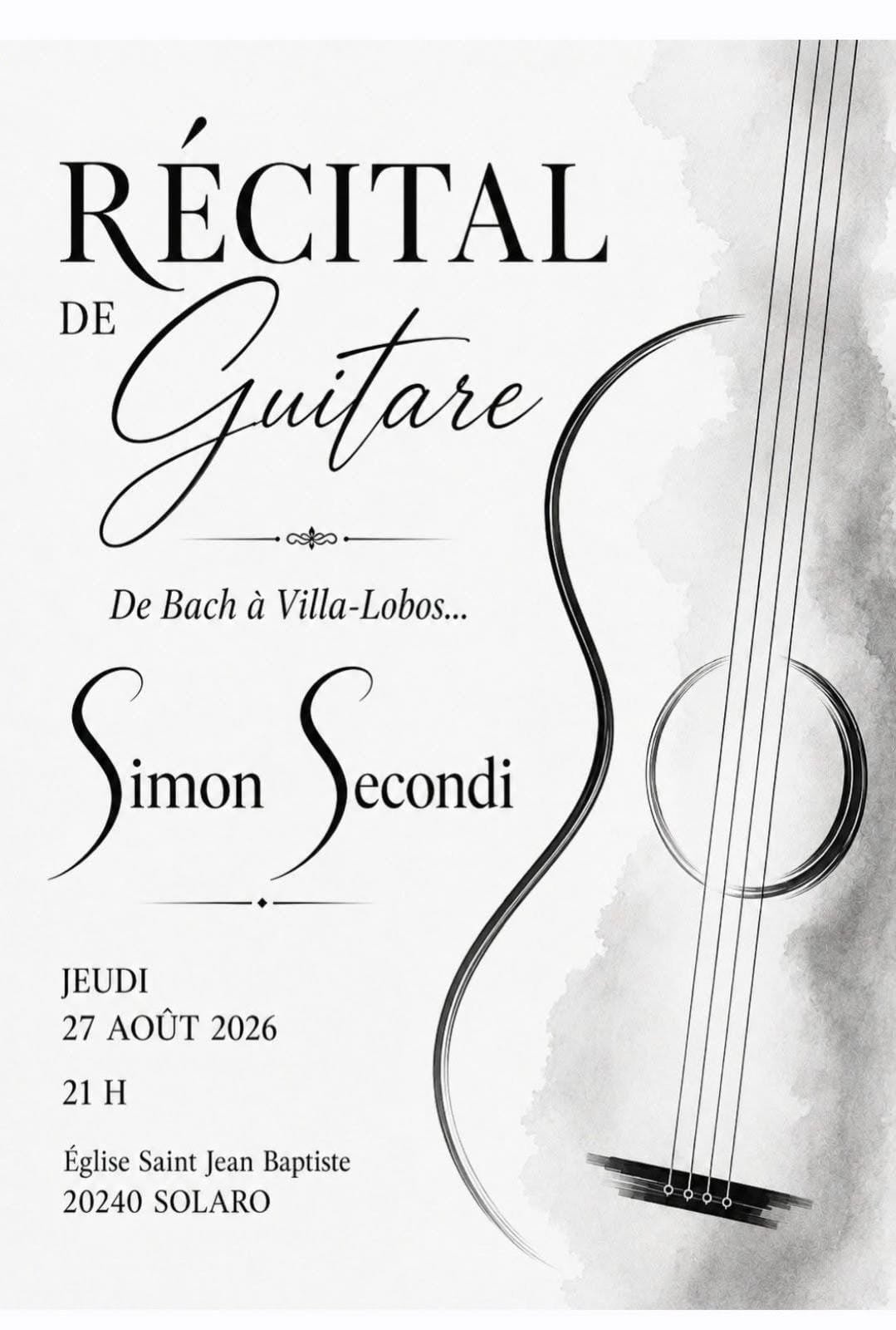 Récital de Guitare de Simon Secondi