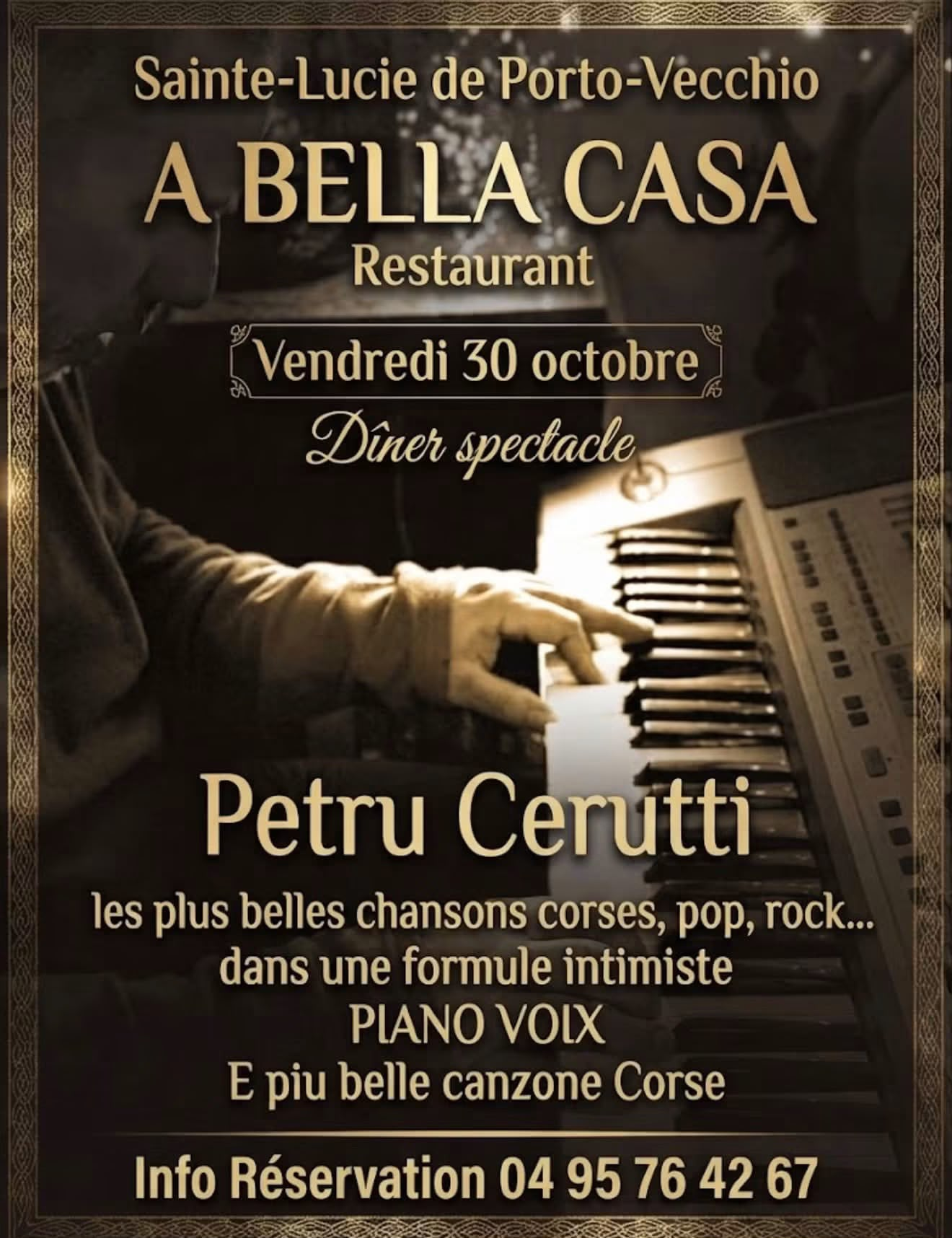Petru Cerutti — Dîner spectacle à A Bella Casa